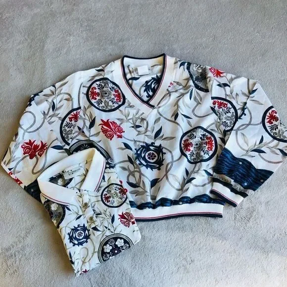 Vintage Marcia Silky V-Neck Sweater Blouse - Picture 10 of 10